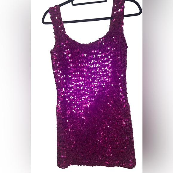 Sequin Sleeveless Mini Dress - Picture 1 of 4